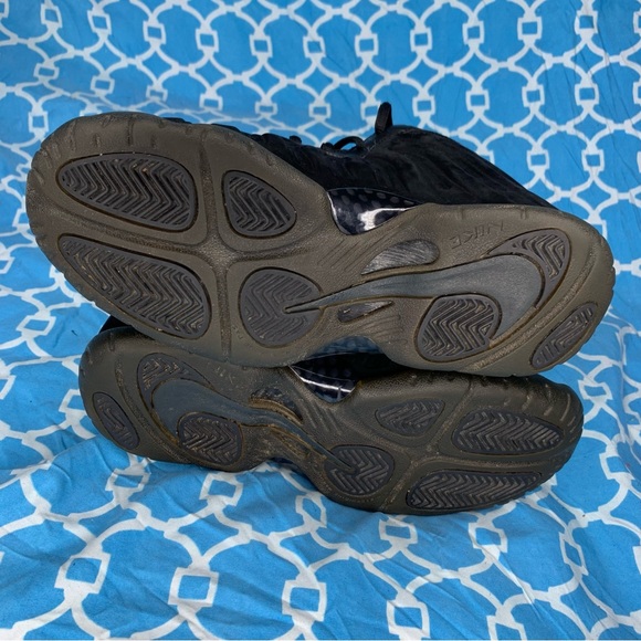 Nike womens size 6.5 little Posite one triple black foamposite wmns sneakers acg - Picture 4 of 11